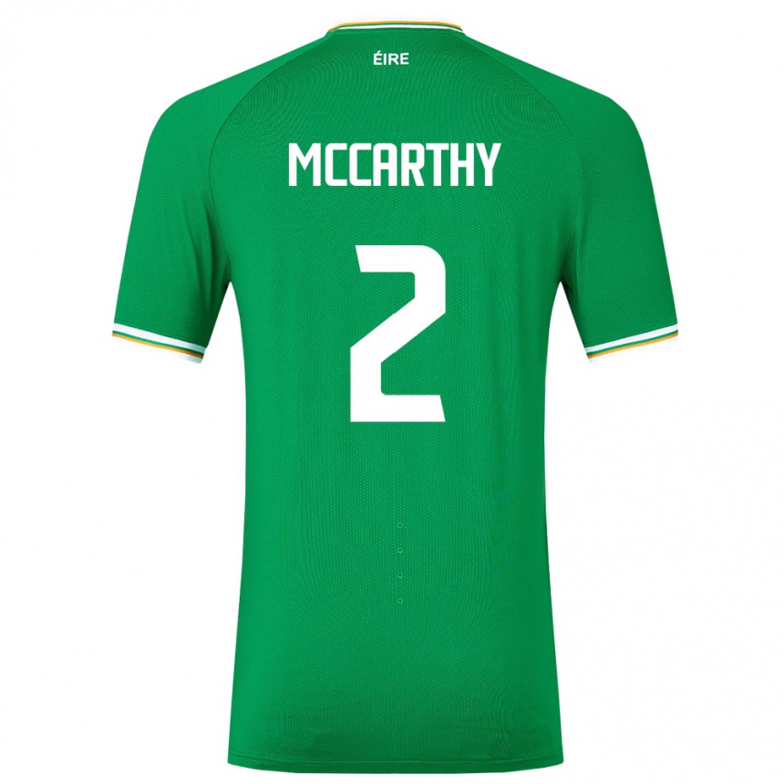 Women Football Ireland Savannah Mccarthy #2 Green Home Jersey 24-26 T-Shirt Uk