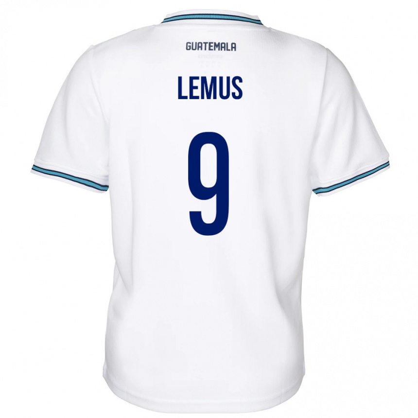 Women Football Guatemala Erick Lemus #9 White Home Jersey 24-26 T-Shirt Uk