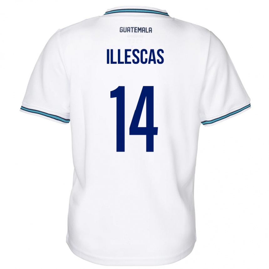 Women Football Guatemala Kevin Illescas #14 White Home Jersey 24-26 T-Shirt Uk