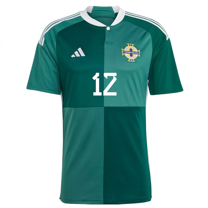 Women Football Northern Ireland Conor Hazard #12 Green Home Jersey 24-26 T-Shirt Uk