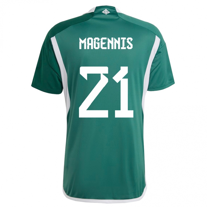 Women Football Northern Ireland Josh Magennis #21 Green Home Jersey 24-26 T-Shirt Uk