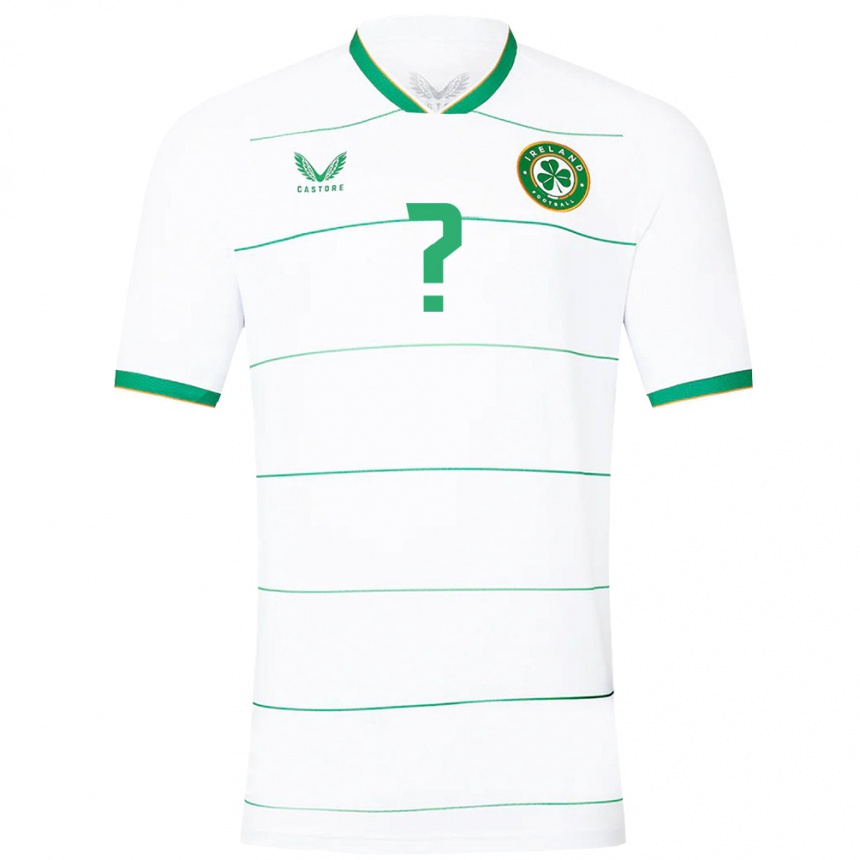 Women Football Ireland Your Name #0 White Away Jersey 24-26 T-Shirt Uk