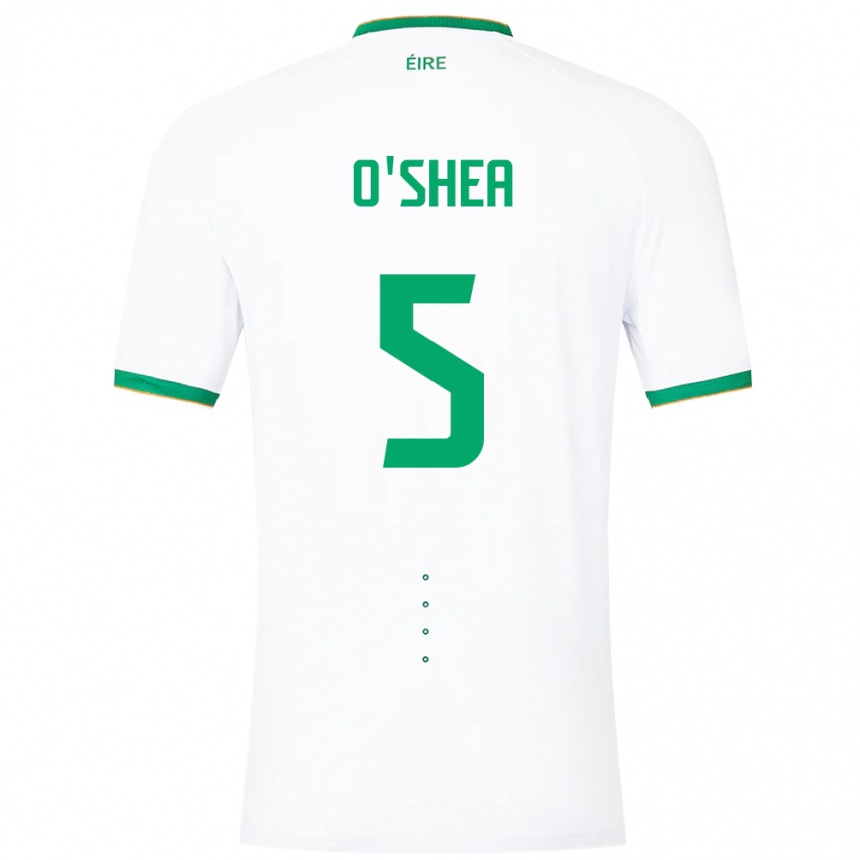 Women Football Ireland Dara O'shea #5 White Away Jersey 24-26 T-Shirt Uk