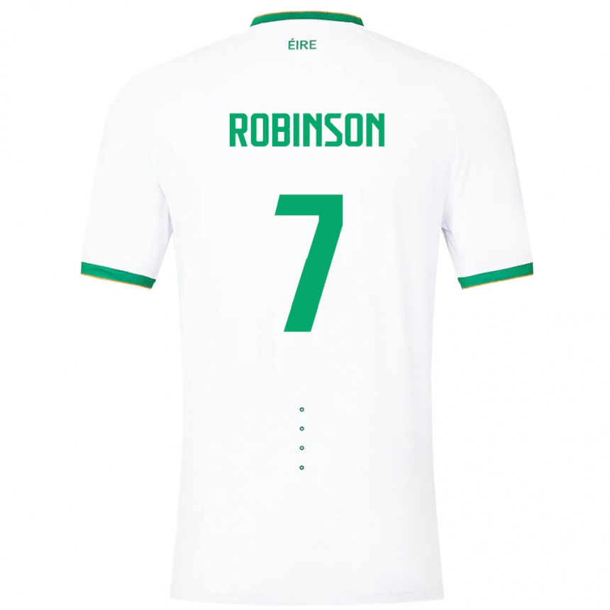 Women Football Ireland Callum Robinson #7 White Away Jersey 24-26 T-Shirt Uk