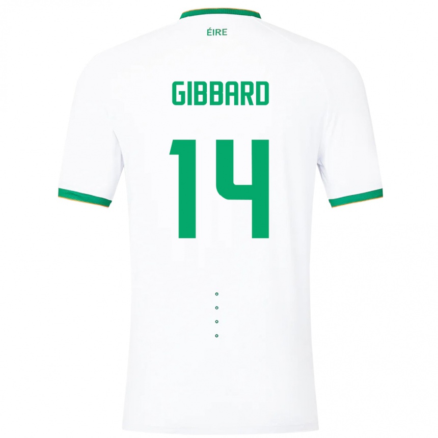 Women Football Ireland Joseph Gibbard #14 White Away Jersey 24-26 T-Shirt Uk