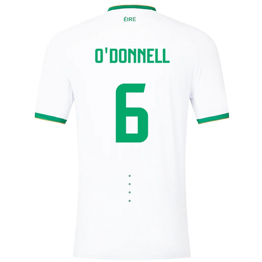 Women Football Ireland Luke O'donnell #6 White Away Jersey 24-26 T-Shirt Uk