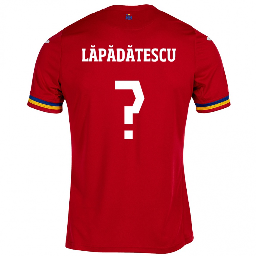 Women Football Romania Robert Lăpădătescu #0 Red Away Jersey 24-26 T-Shirt Uk