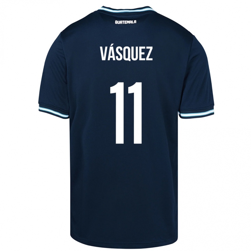 Women Football Guatemala Gabino Vásquez #11 Blue Away Jersey 24-26 T-Shirt Uk