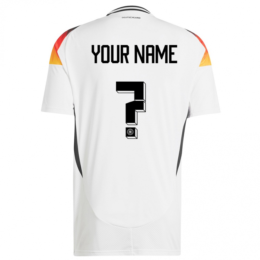 Kids Football Germany Your Name #0 White Home Jersey 24-26 T-Shirt Uk