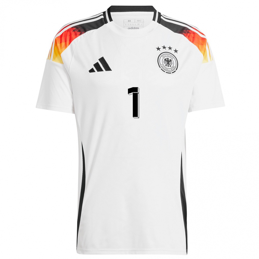 Kids Football Germany Merle Frohms #1 White Home Jersey 24-26 T-Shirt Uk