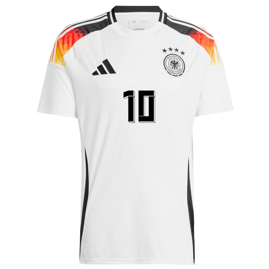 Kids Football Germany Serge Gnabry #10 White Home Jersey 24-26 T-Shirt Uk