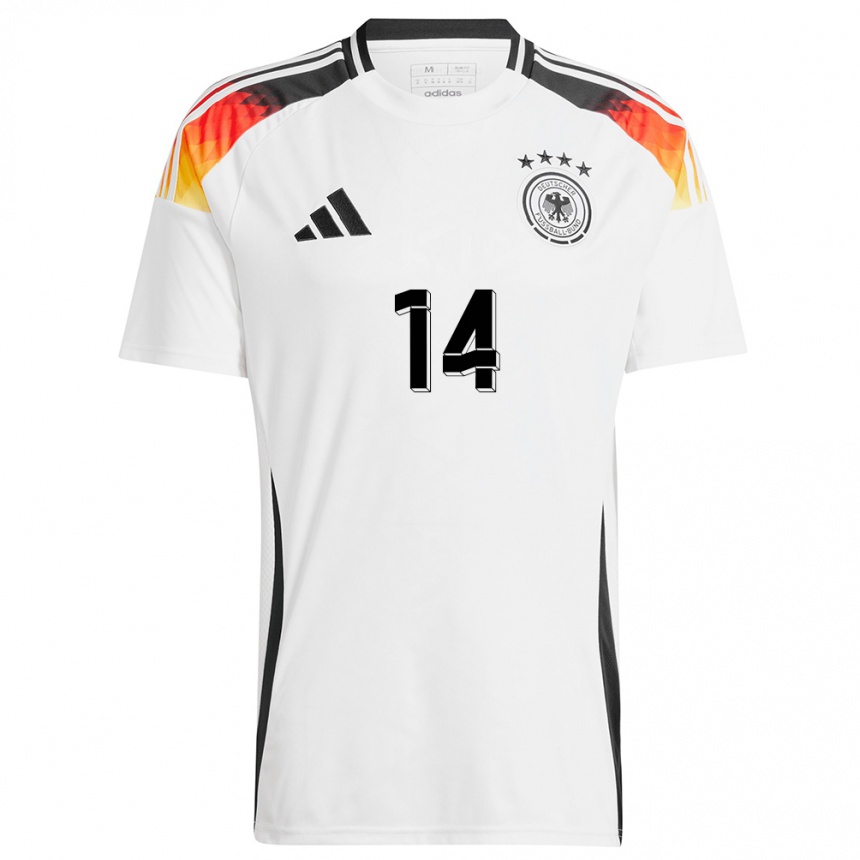 Kids Football Germany Lena Lattwein #14 White Home Jersey 24-26 T-Shirt Uk