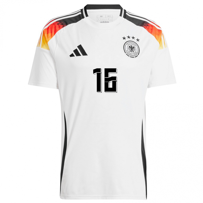 Kids Football Germany Eric Martel #16 White Home Jersey 24-26 T-Shirt Uk