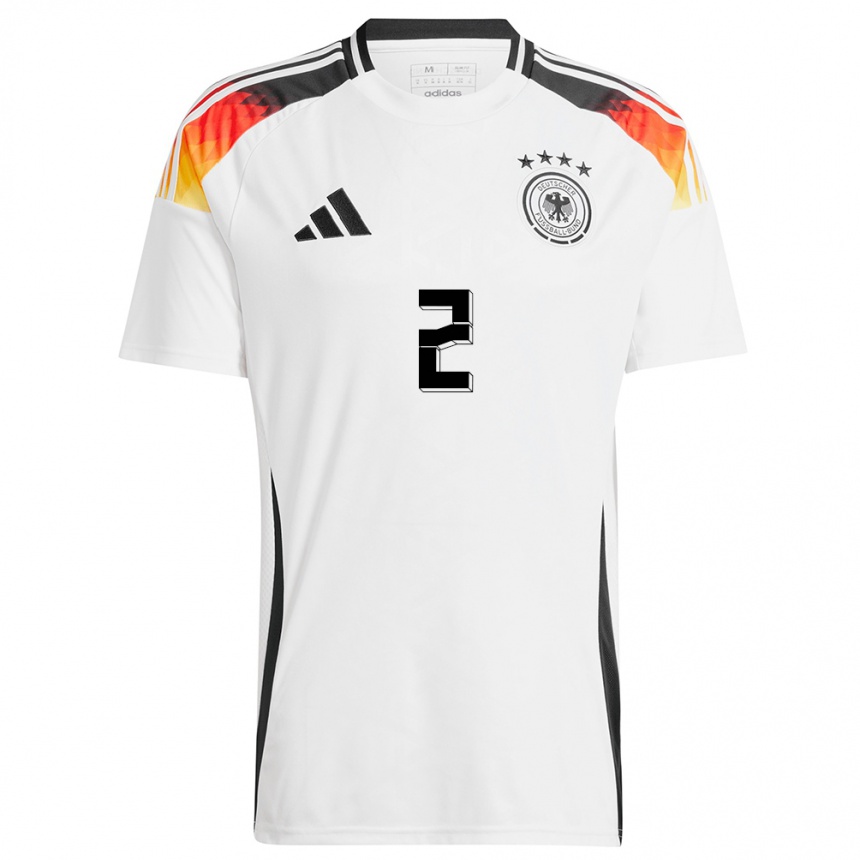 Kids Football Germany Antonio Rudiger #2 White Home Jersey 24-26 T-Shirt Uk