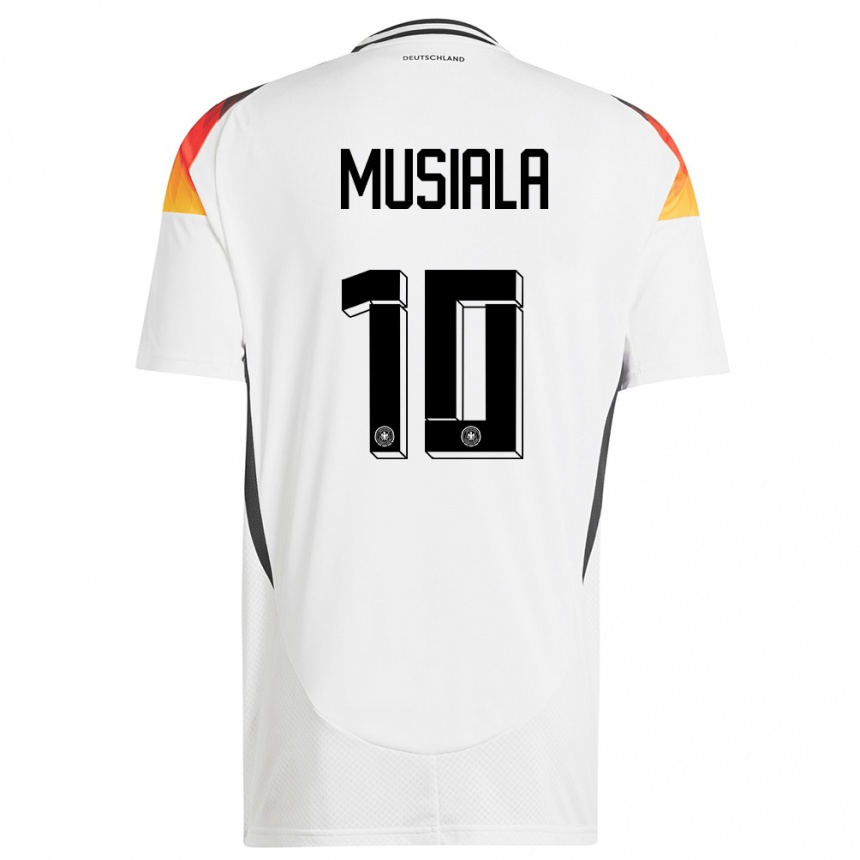 Kids Football Germany Jamal Musiala #10 White Home Jersey 24-26 T-Shirt Uk