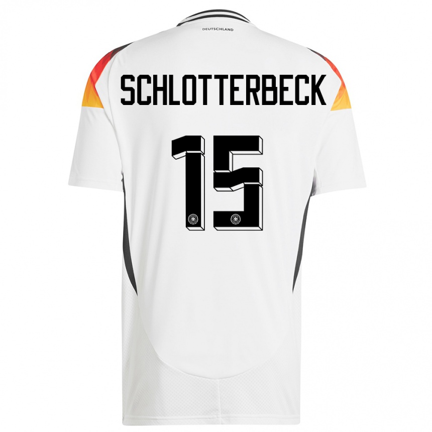 Kids Football Germany Nico Schlotterbeck #15 White Home Jersey 24-26 T-Shirt Uk