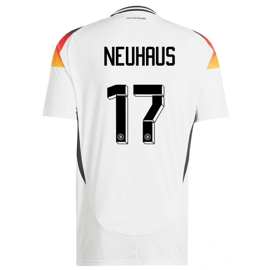 Kids Football Germany Florian Neuhaus #17 White Home Jersey 24-26 T-Shirt Uk