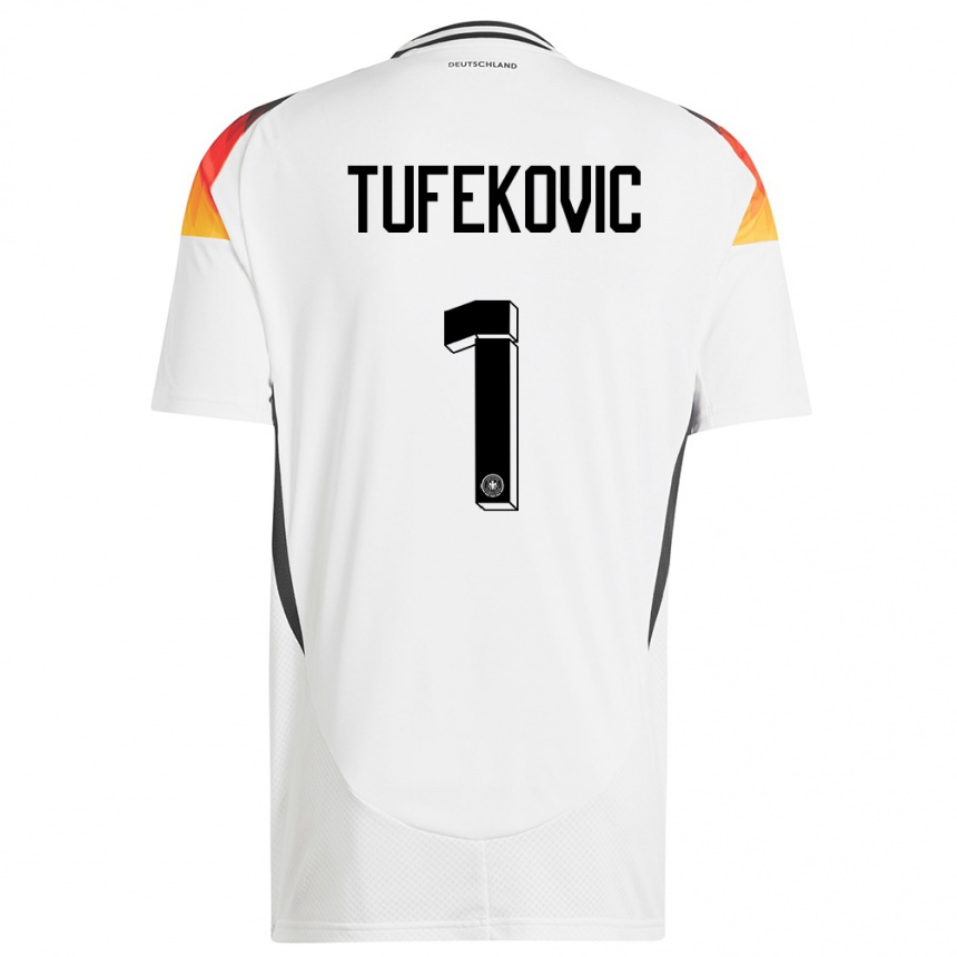 Kids Football Germany Martina Tufekovic #1 White Home Jersey 24-26 T-Shirt Uk