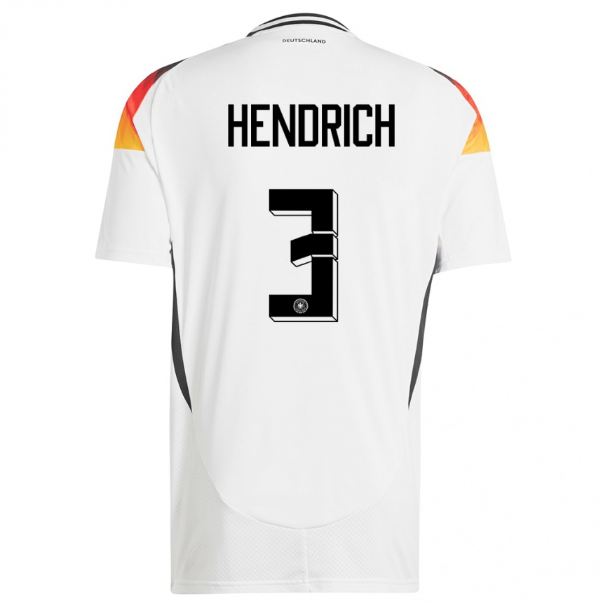 Kids Football Germany Kathrin Hendrich #3 White Home Jersey 24-26 T-Shirt Uk