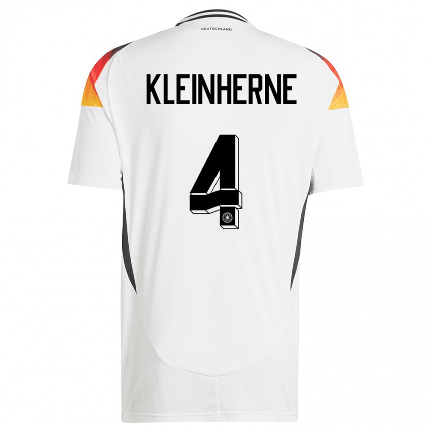 Kids Football Germany Sophia Kleinherne #4 White Home Jersey 24-26 T-Shirt Uk