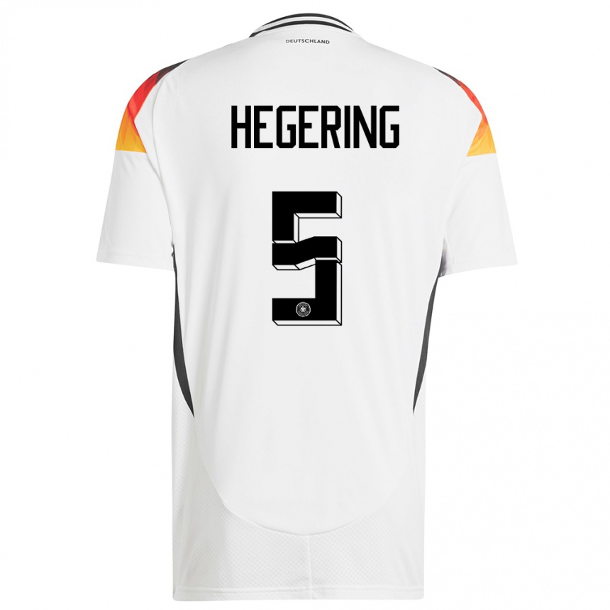 Kids Football Germany Marina Hegering #5 White Home Jersey 24-26 T-Shirt Uk