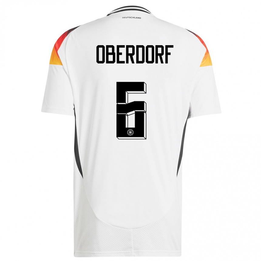 Kids Football Germany Lena Oberdorf #6 White Home Jersey 24-26 T-Shirt Uk