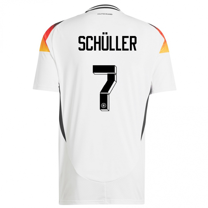 Kids Football Germany Lea Schuller #7 White Home Jersey 24-26 T-Shirt Uk