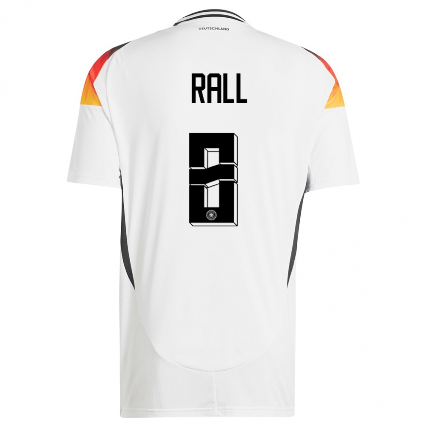 Kids Football Germany Maximiliane Rall #8 White Home Jersey 24-26 T-Shirt Uk