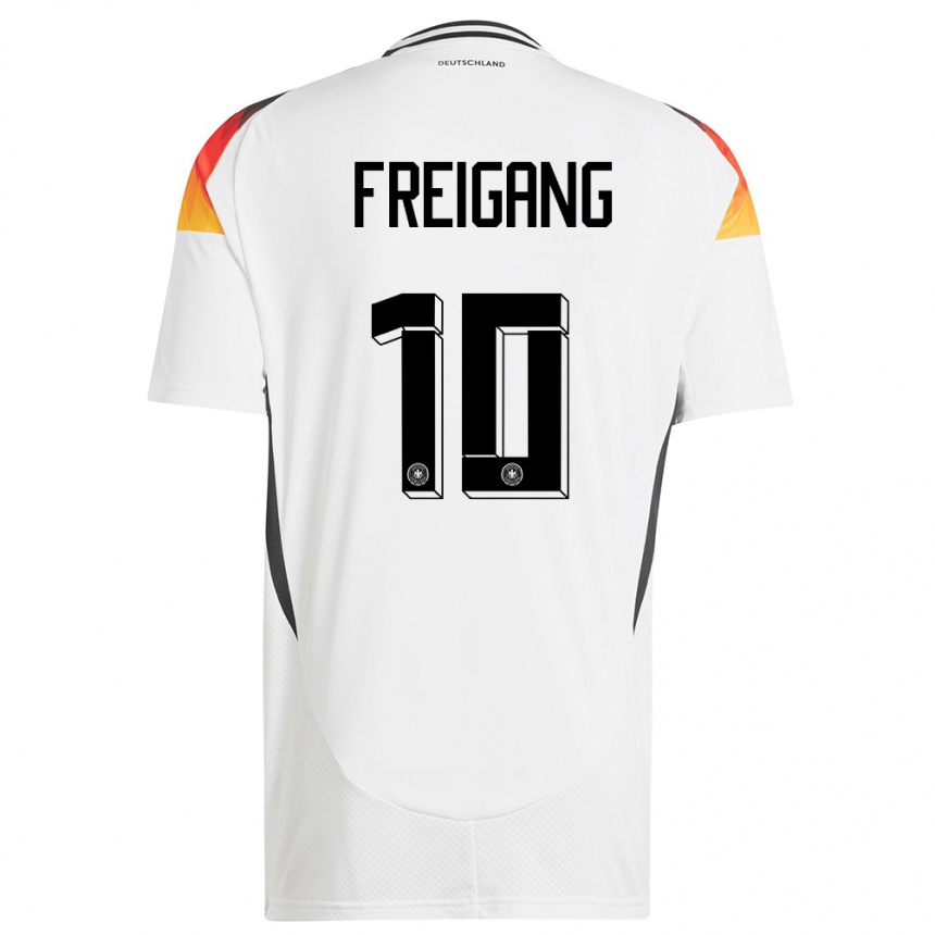 Kids Football Germany Laura Freigang #10 White Home Jersey 24-26 T-Shirt Uk