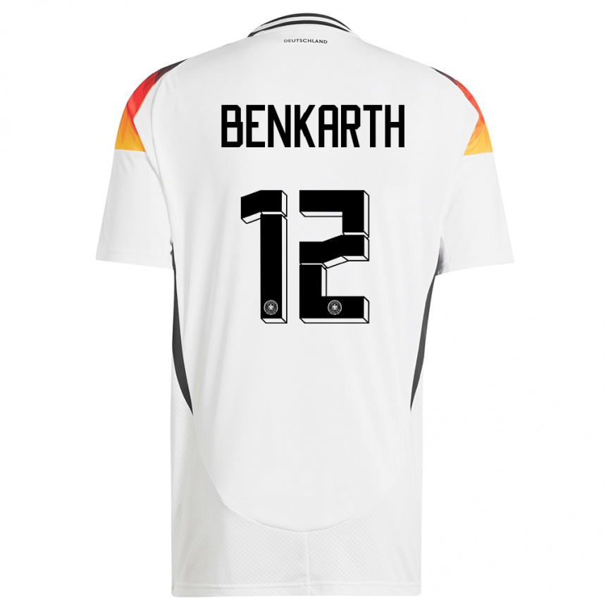 Kids Football Germany Laura Benkarth #12 White Home Jersey 24-26 T-Shirt Uk