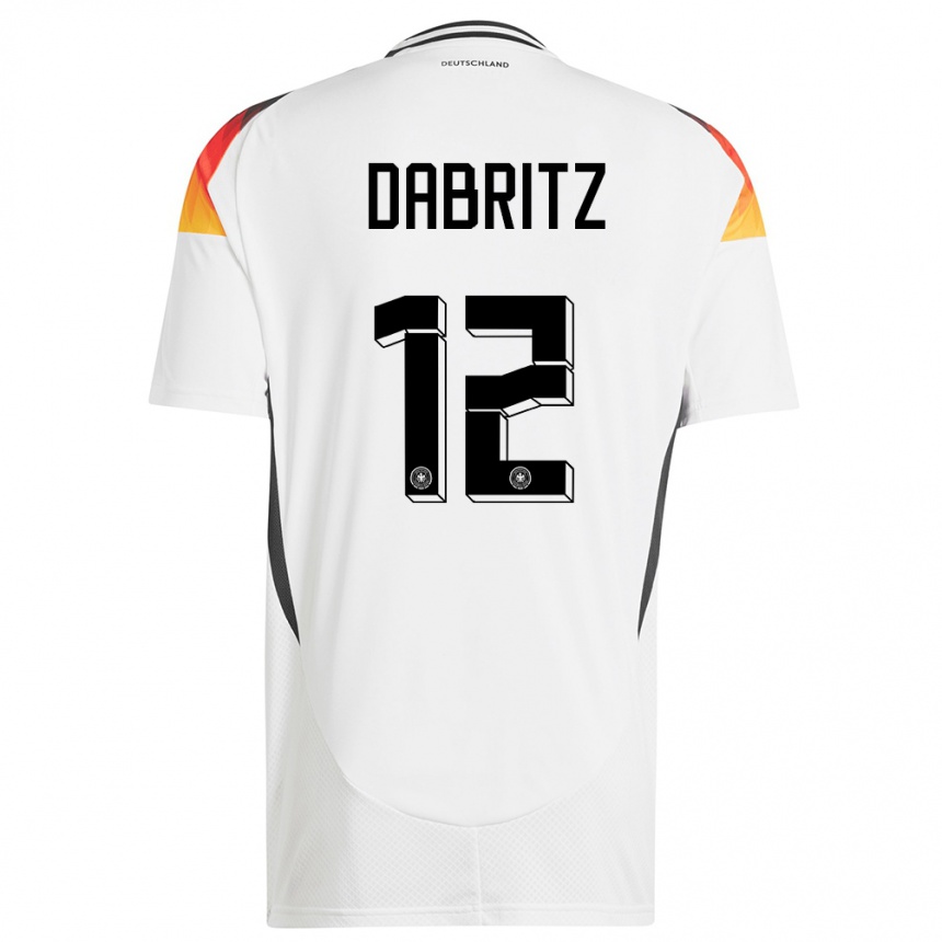 Kids Football Germany Sara Dabritz #12 White Home Jersey 24-26 T-Shirt Uk