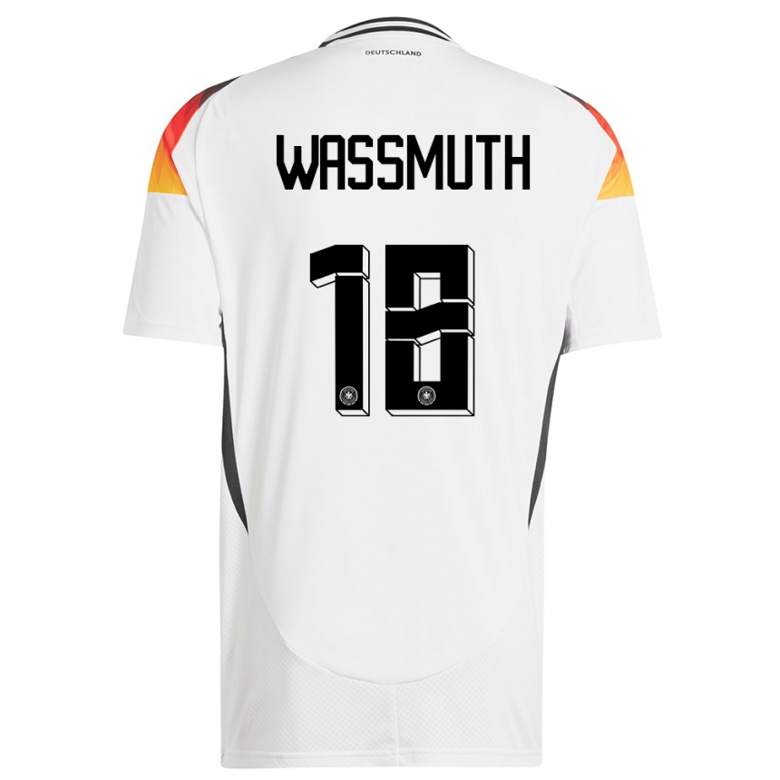 Kids Football Germany Tabea Wabmuth #18 White Home Jersey 24-26 T-Shirt Uk