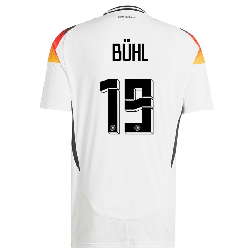 Kids Football Germany Klara Buhl #19 White Home Jersey 24-26 T-Shirt Uk