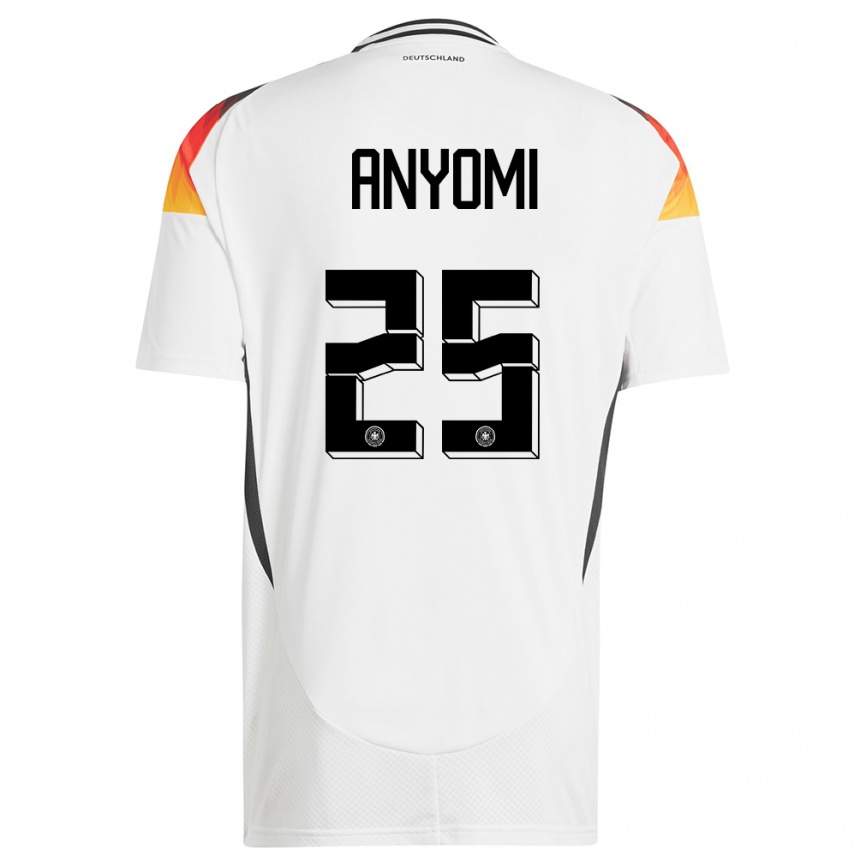 Kids Football Germany Nicole Anyomi #25 White Home Jersey 24-26 T-Shirt Uk