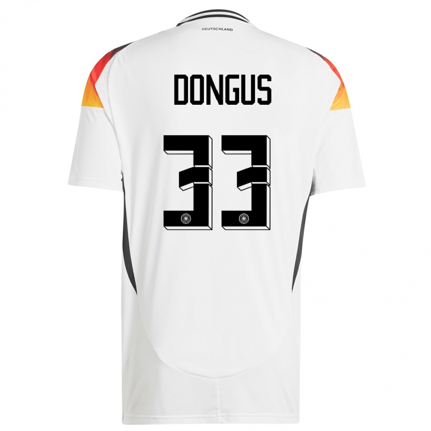 Kids Football Germany Fabienne Dongus #33 White Home Jersey 24-26 T-Shirt Uk