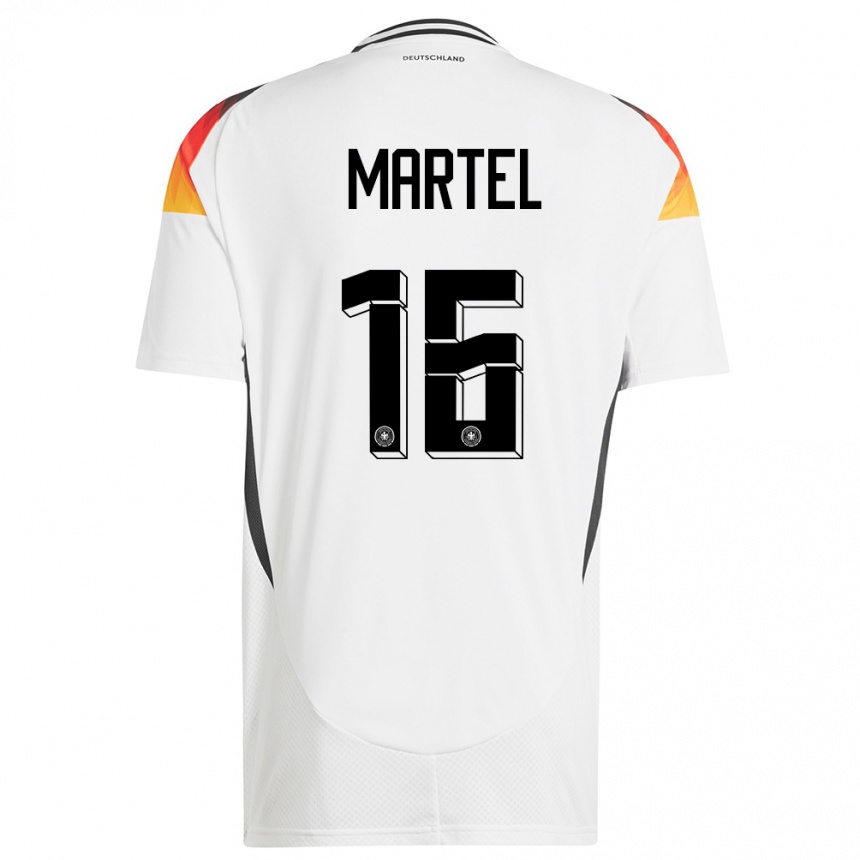 Kids Football Germany Eric Martel #16 White Home Jersey 24-26 T-Shirt Uk