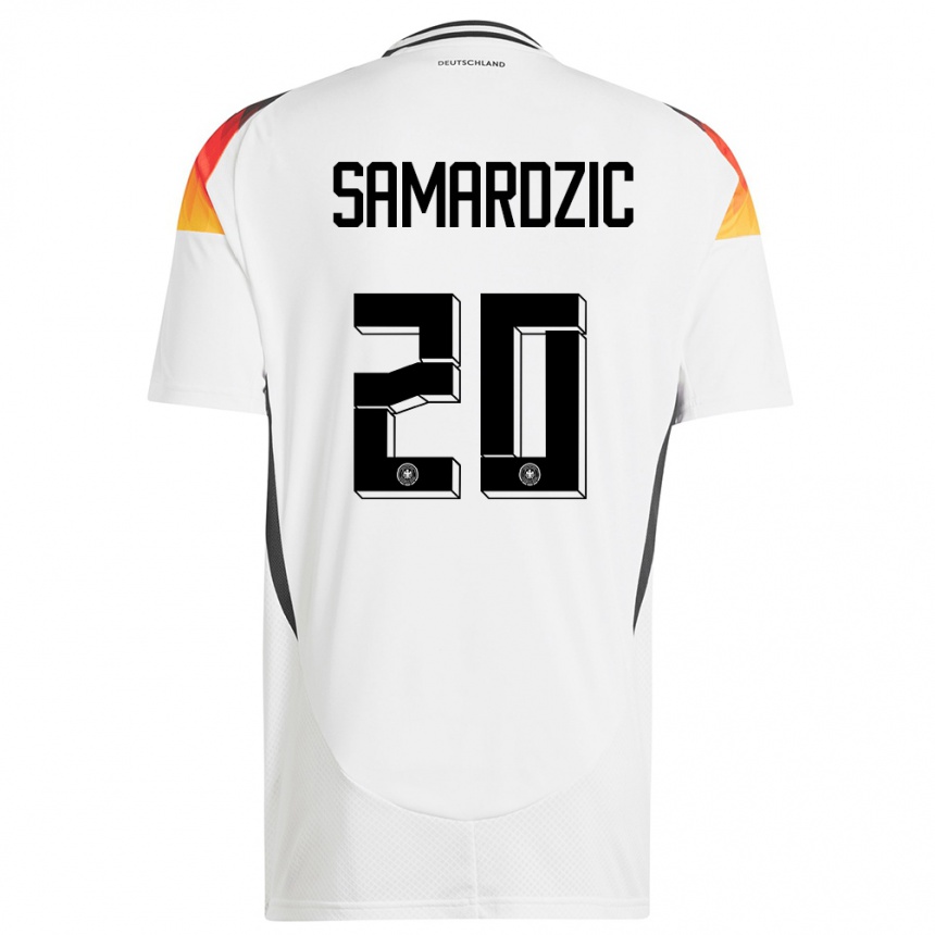 Kids Football Germany Lazar Samardzic #20 White Home Jersey 24-26 T-Shirt Uk