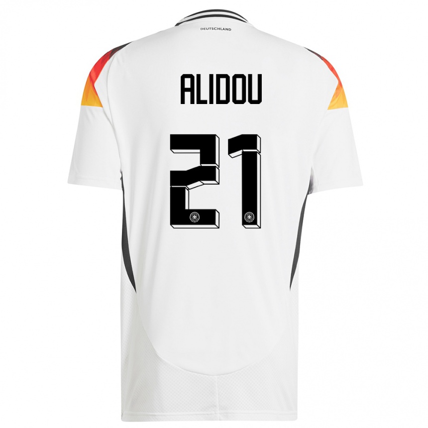 Kids Football Germany Faride Alidou #21 White Home Jersey 24-26 T-Shirt Uk