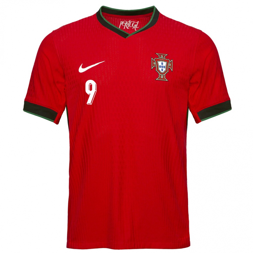 Kids Football Portugal Goncalo Ramos #9 Red Home Jersey 24-26 T-Shirt Uk