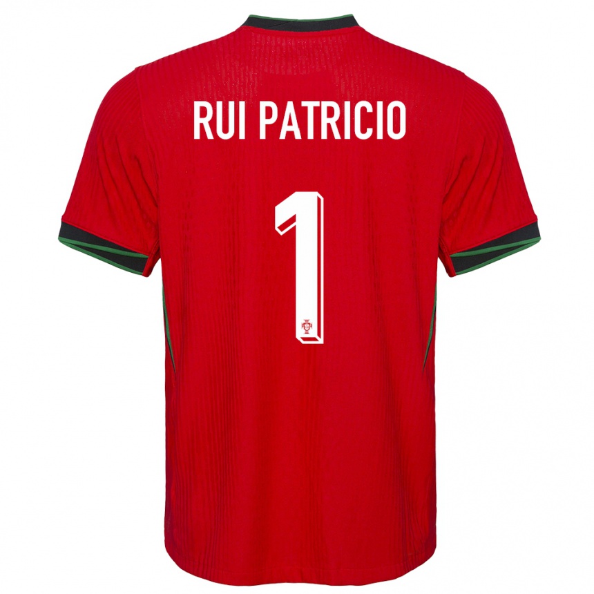 Kids Football Portugal Rui Patricio #1 Red Home Jersey 24-26 T-Shirt Uk