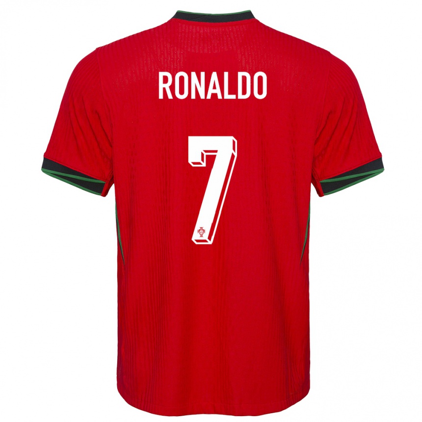 Kids Football Portugal Cristiano Ronaldo #7 Red Home Jersey 24-26 T-Shirt Uk