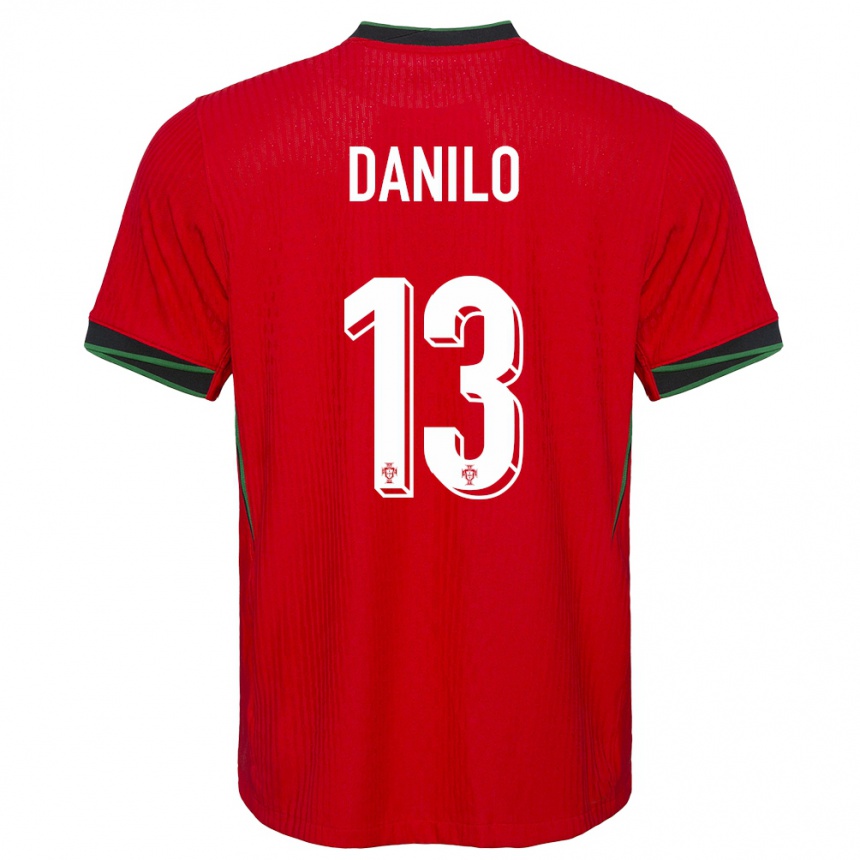 Kids Football Portugal Danilo Pereira #13 Red Home Jersey 24-26 T-Shirt Uk