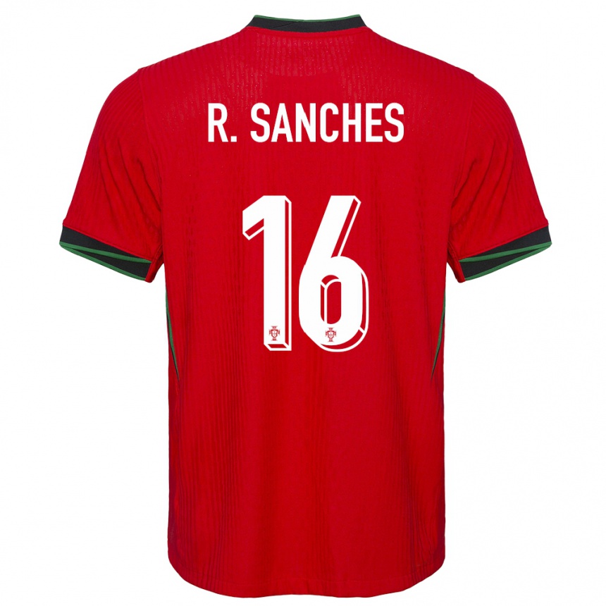 Kids Football Portugal Renato Sanches #16 Red Home Jersey 24-26 T-Shirt Uk