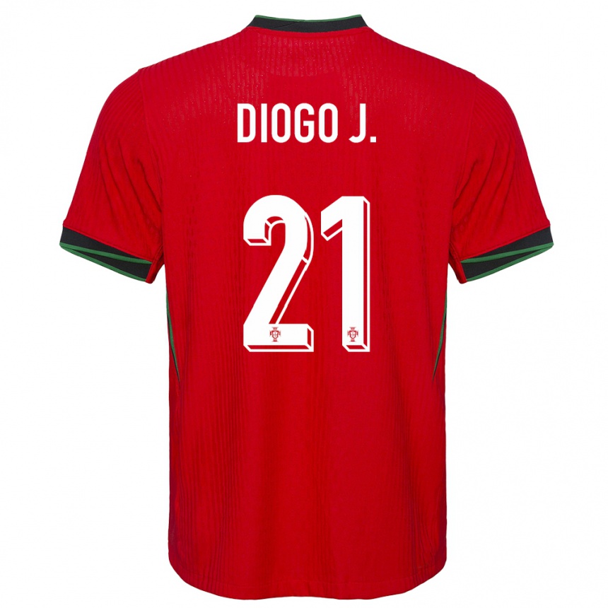 Kids Football Portugal Diogo Jota #21 Red Home Jersey 24-26 T-Shirt Uk