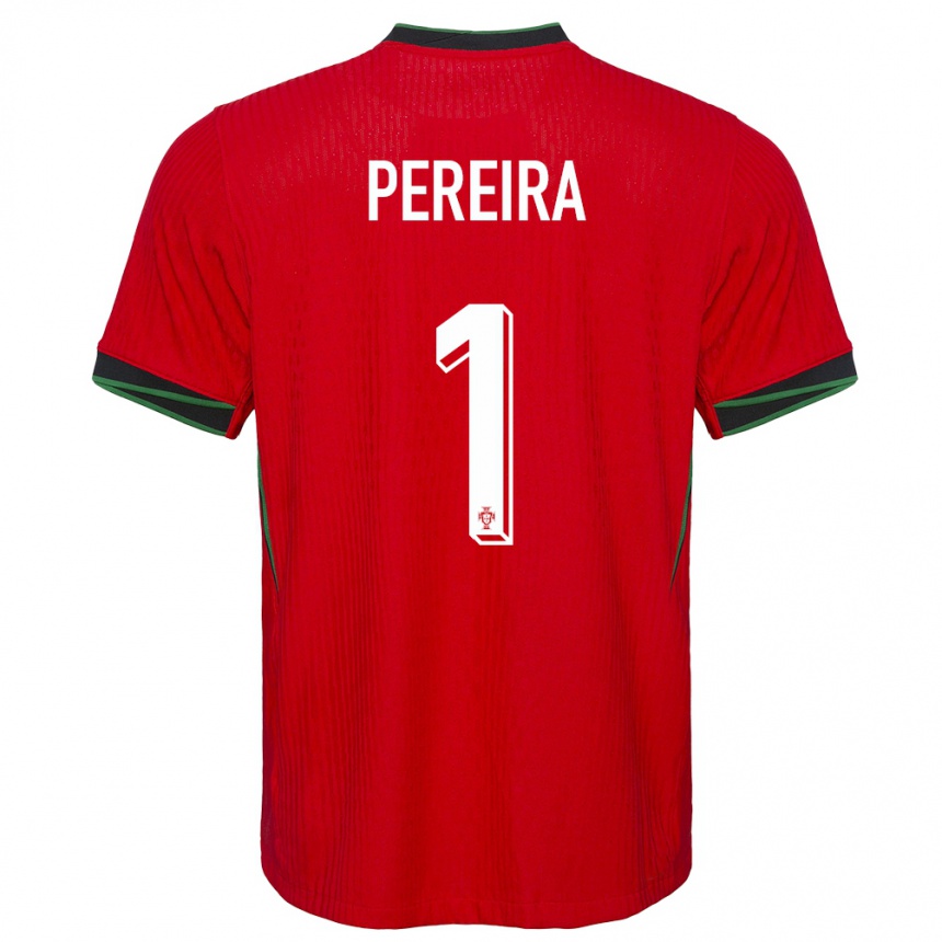 Kids Football Portugal Ines Pereira #1 Red Home Jersey 24-26 T-Shirt Uk