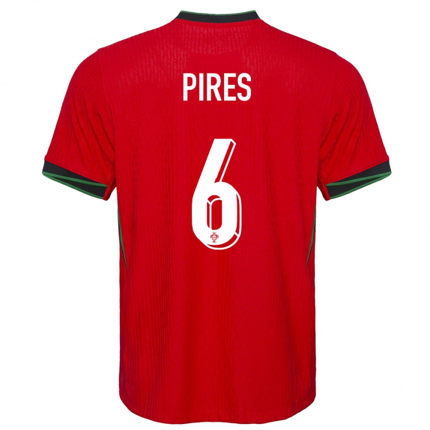 Kids Football Portugal Suzane Pires #6 Red Home Jersey 24-26 T-Shirt Uk