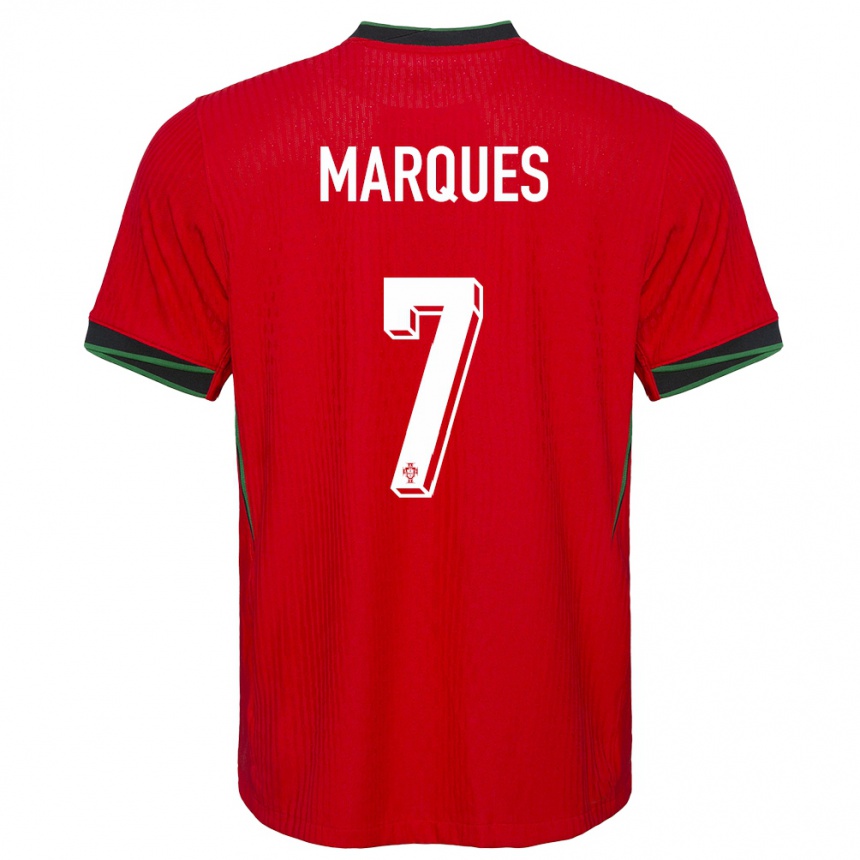 Kids Football Portugal Vanessa Marques #7 Red Home Jersey 24-26 T-Shirt Uk