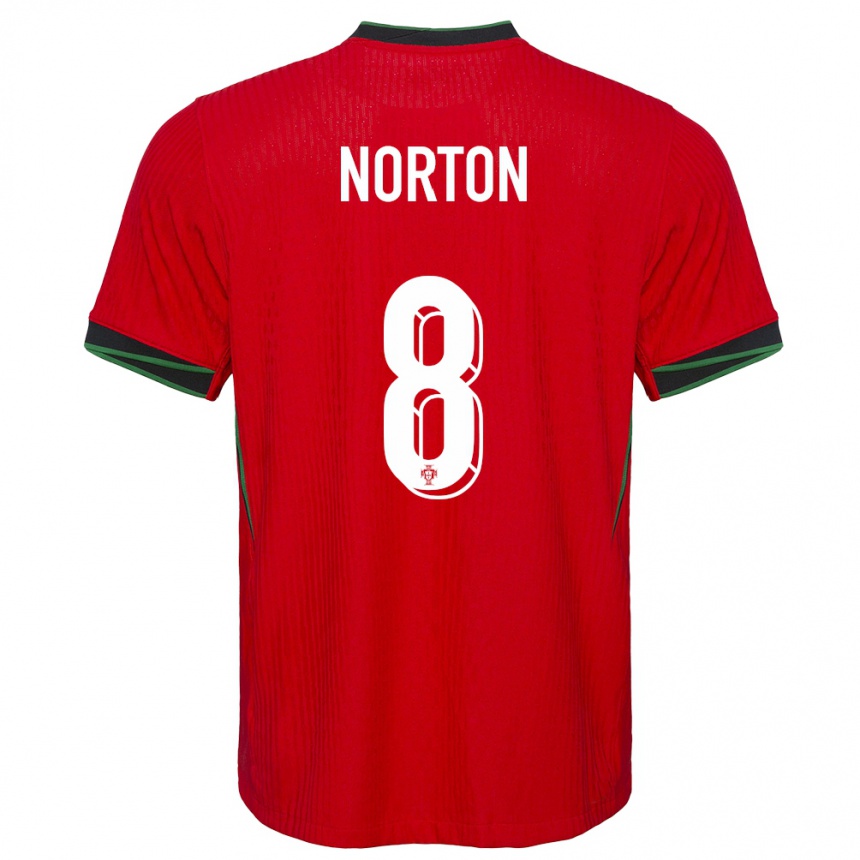 Kids Football Portugal Andreia Norton #8 Red Home Jersey 24-26 T-Shirt Uk