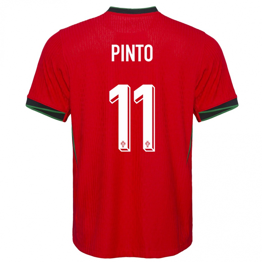 Kids Football Portugal Tatiana Pinto #11 Red Home Jersey 24-26 T-Shirt Uk