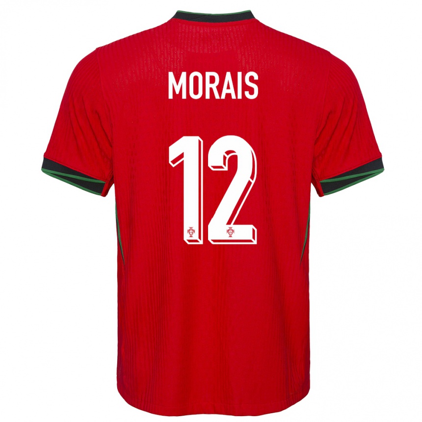 Kids Football Portugal Patricia Morais #12 Red Home Jersey 24-26 T-Shirt Uk